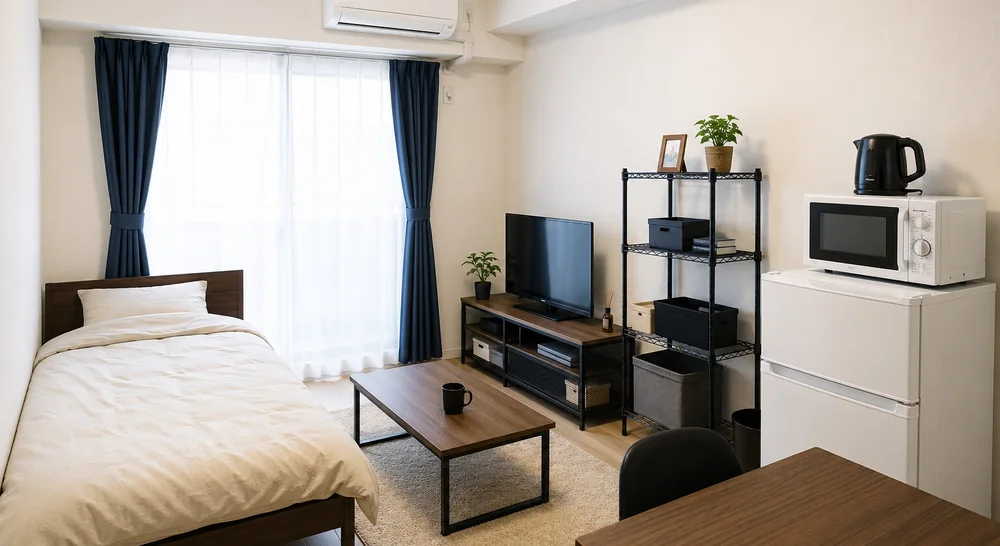 家具家電付きの寮のイメージ